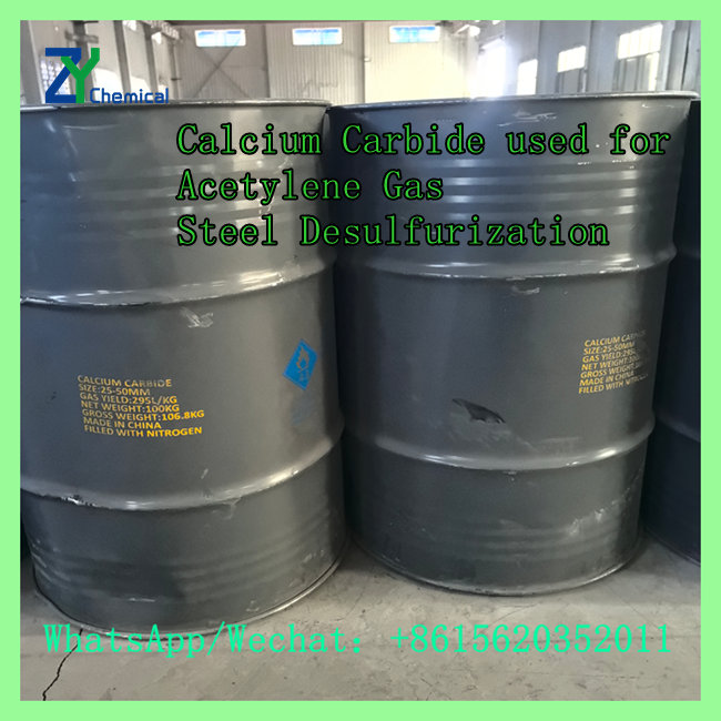 Grey UN iron drums of 25-50mm calcium carbide for sale near me used for acetylene gas and steel desulfurization