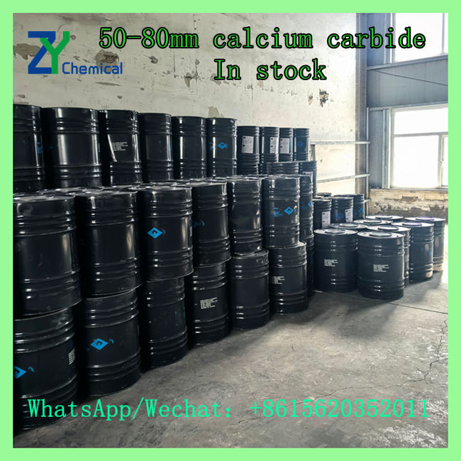 In stock 50-80mm China calcium carbide steel drums ready for global B2B wholesale shipment