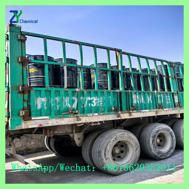 Truck loaded with steel drums for calcium carbide steel making factory bulk delivery