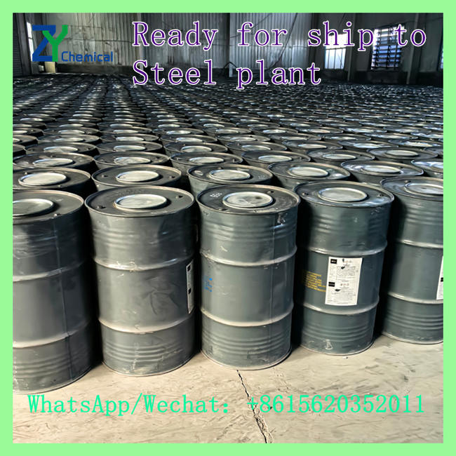 Sealed solid calcium carbide drums ready for shipment to steel plant for metallurgical desulfurization