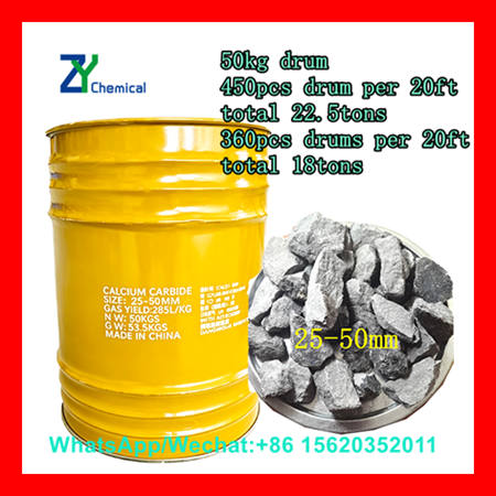 Wholesale Industrial Grade Calcium Carbide Price Per Ton in 50kg Drums