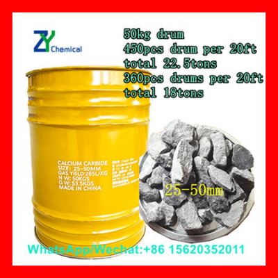 Wholesale Industrial Grade Calcium Carbide Price Per Ton in 50kg Drums