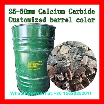 Bulk Industrial Calcium Carbide Lumps 25-50mm UN Steel Drum Supplier